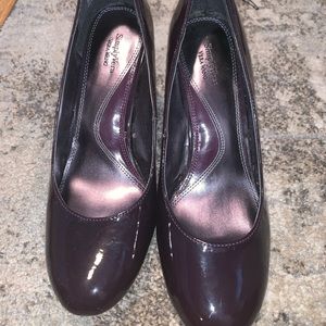 Plum Vera Wang Pleather Heels
